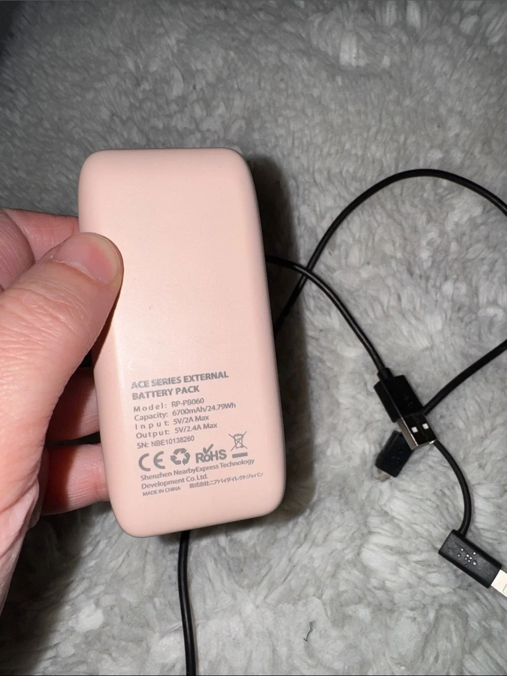 RAVPower Pink Portable Power Bank